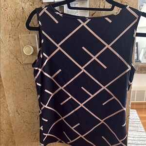 The Limited Black and Pink Geometric Blouse